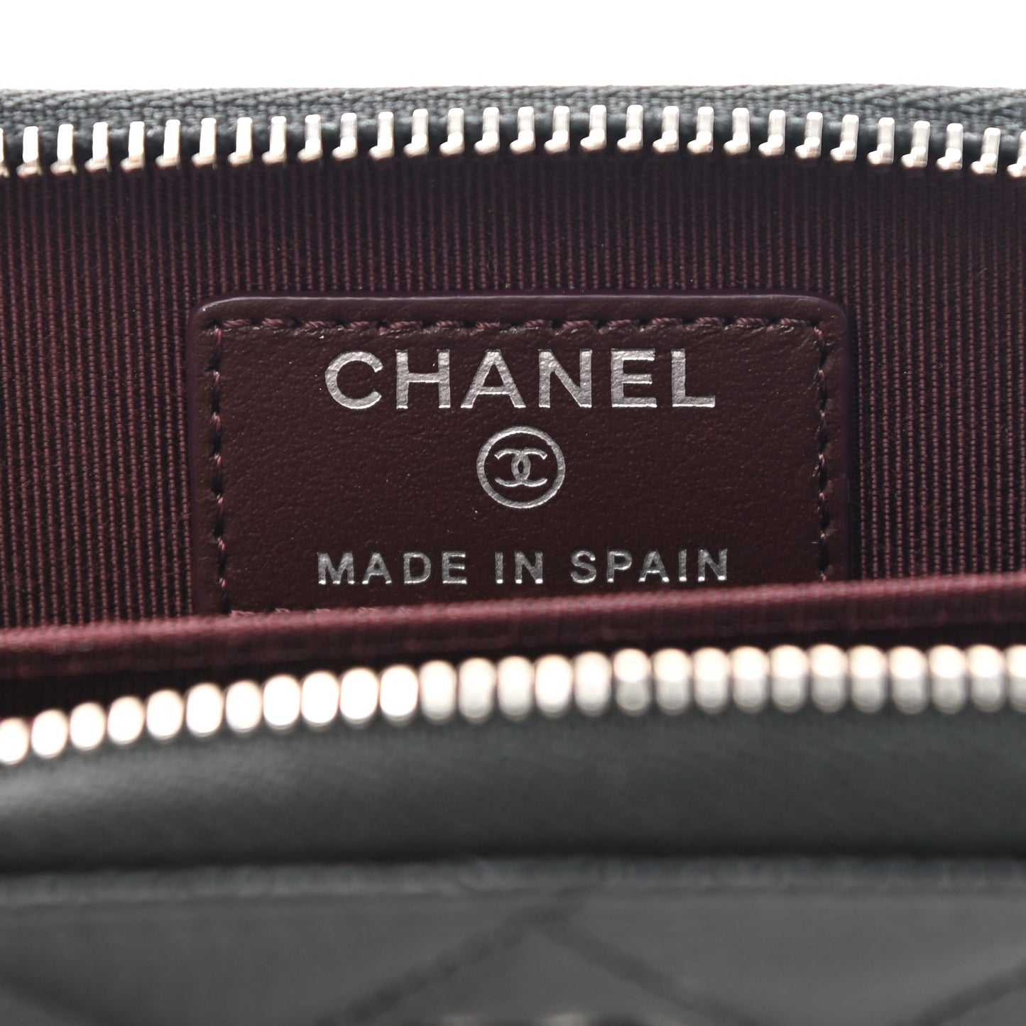 Caviar Quilted Zip Coin Purse Black