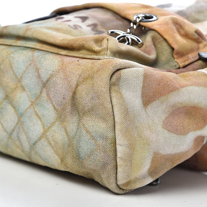 Chanel Graffiti Printed Canvas Medium Backpack Beige 8 of 9