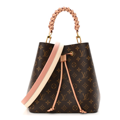 Louis Vuitton Monogram Braided Neonoe MM Peach Cream 1 of 12