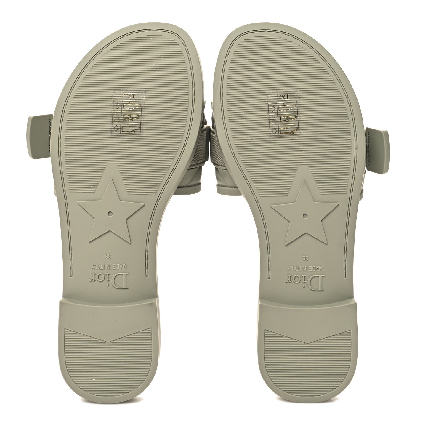 Rubber Macrocannage Dio(r)evolution Slide Sandals 36 Desert Shade