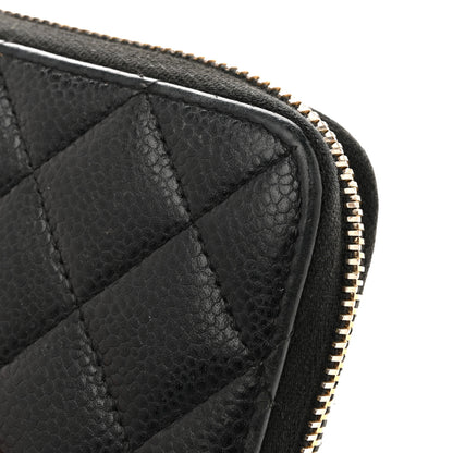 Chanel Caviar Quilted Large Gusset Zip Around Wallet Black 10 of 15