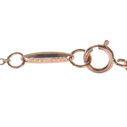 Tiffany 18K Rose Gold Diamond .03ct Elsa Peretti Diamonds by the Yard Pendant Necklace 6 of 8