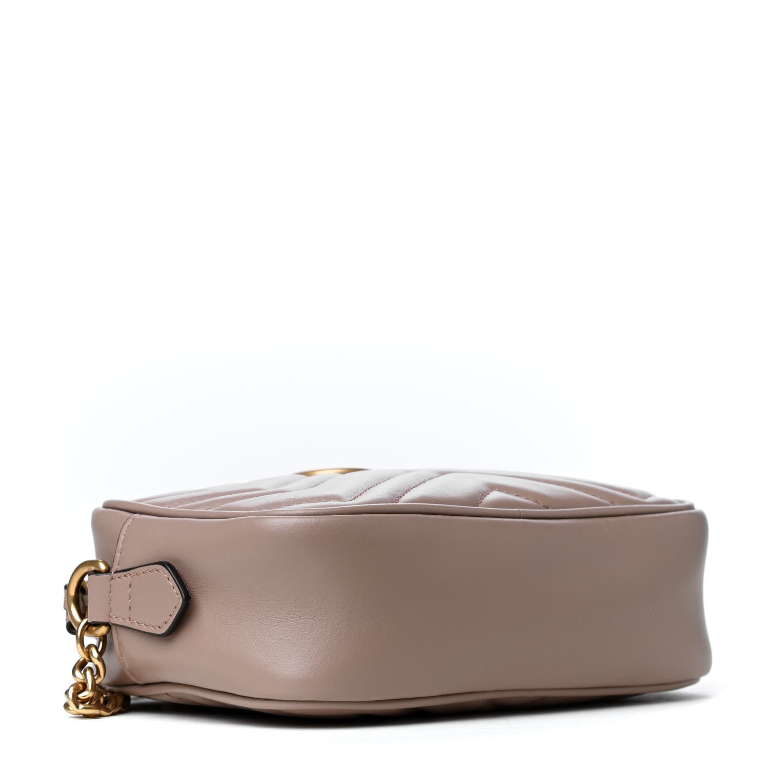 Gucci Calfskin Matelasse Mini GG Marmont Chain Shoulder Bag Porcelain Rose 3 of 4