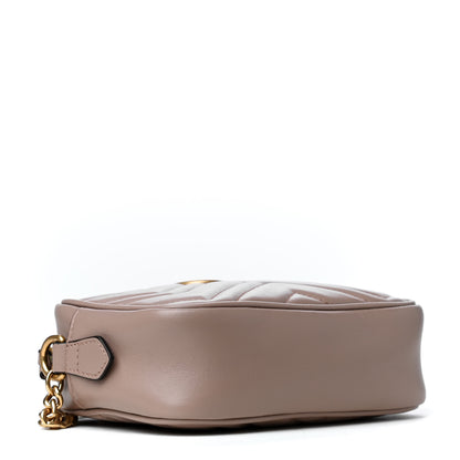 Gucci Calfskin Matelasse Mini GG Marmont Chain Shoulder Bag Porcelain Rose 3 of 4