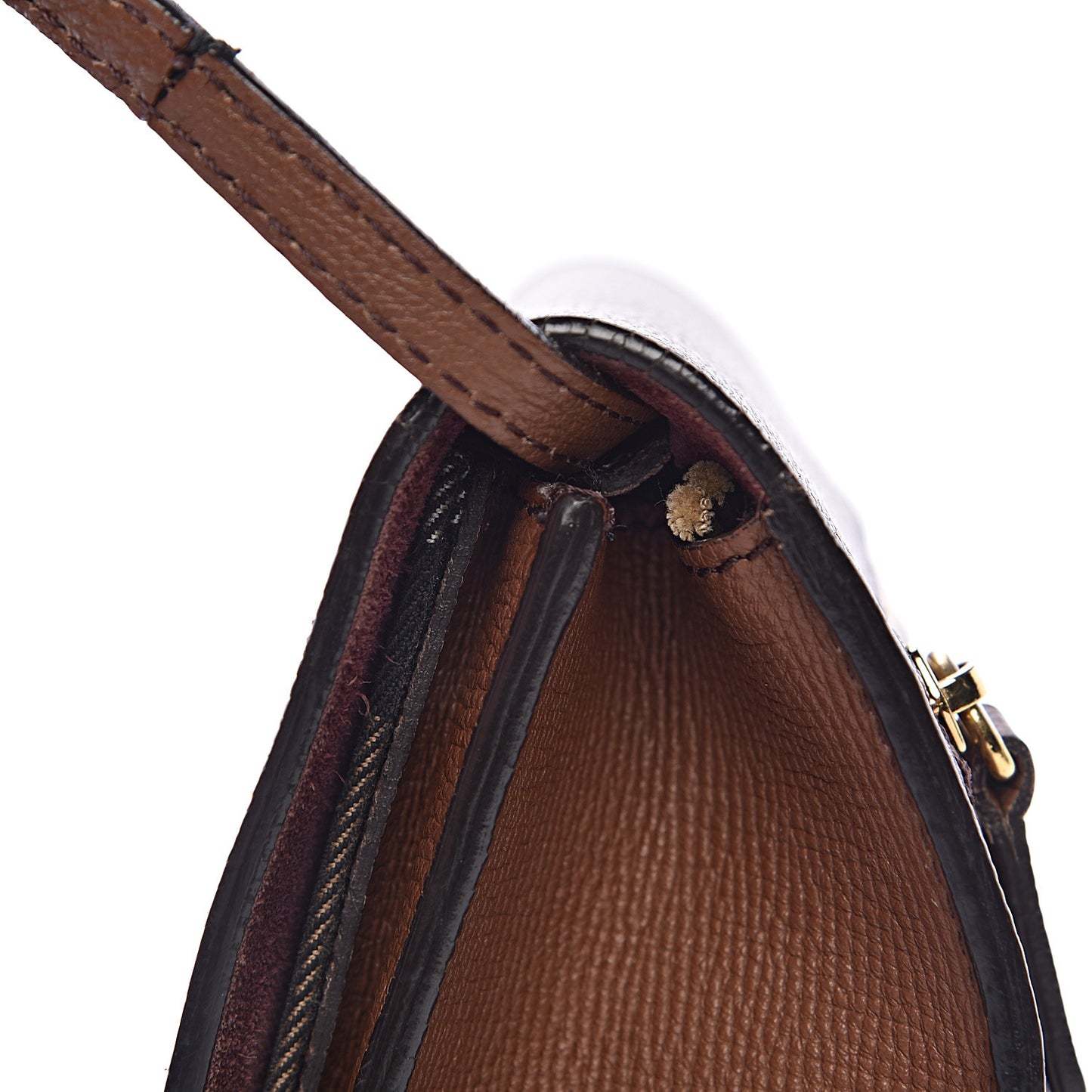 Derby Calfskin House Check Small Macken Crossbody Bag Tan