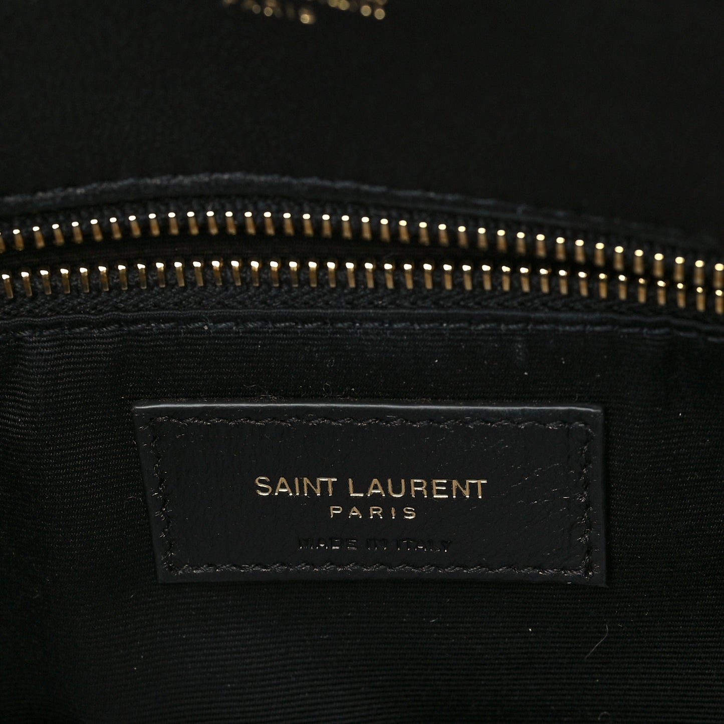Lambskin Quilted Medium Loulou Puffer Monogram Chain Satchel Black