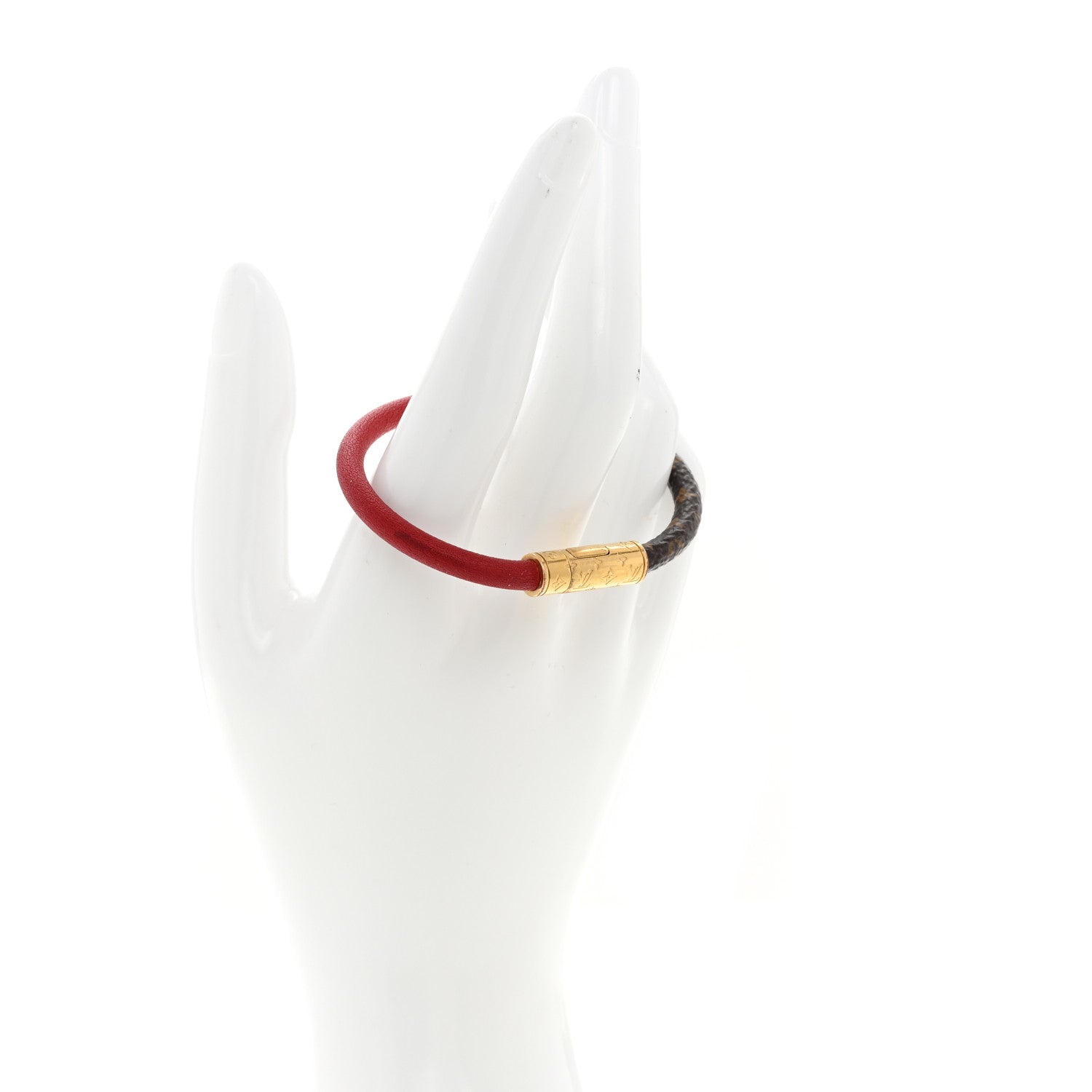 Louis Vuitton Monogram Daily Confidential Bracelet 17 Red 2 of 5