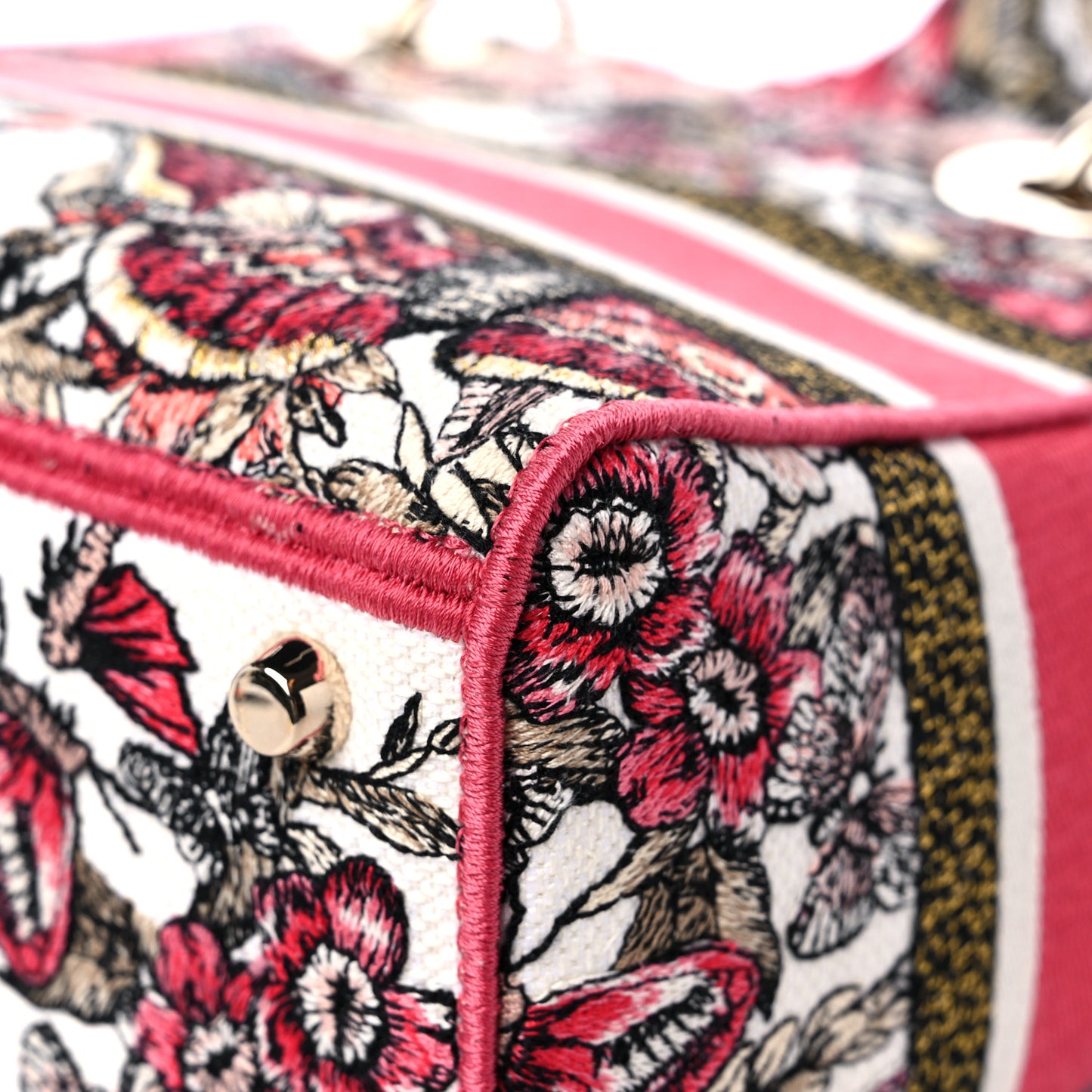 Canvas Embroidered Butterfly Print Medium Lady D-Lite Multicolor