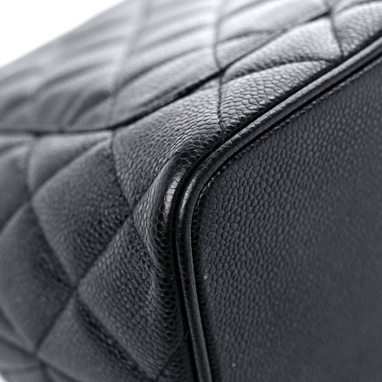 Caviar Quilted Medallion Tote Black
