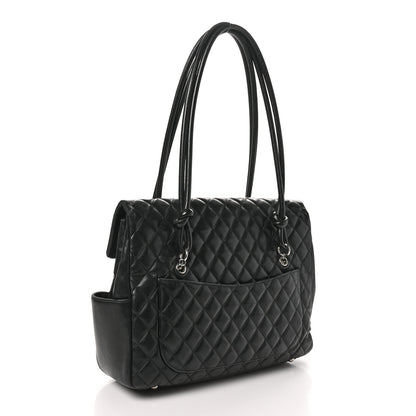 Chanel Calfskin Quilted Large Cambon Flap Black 3 of 12