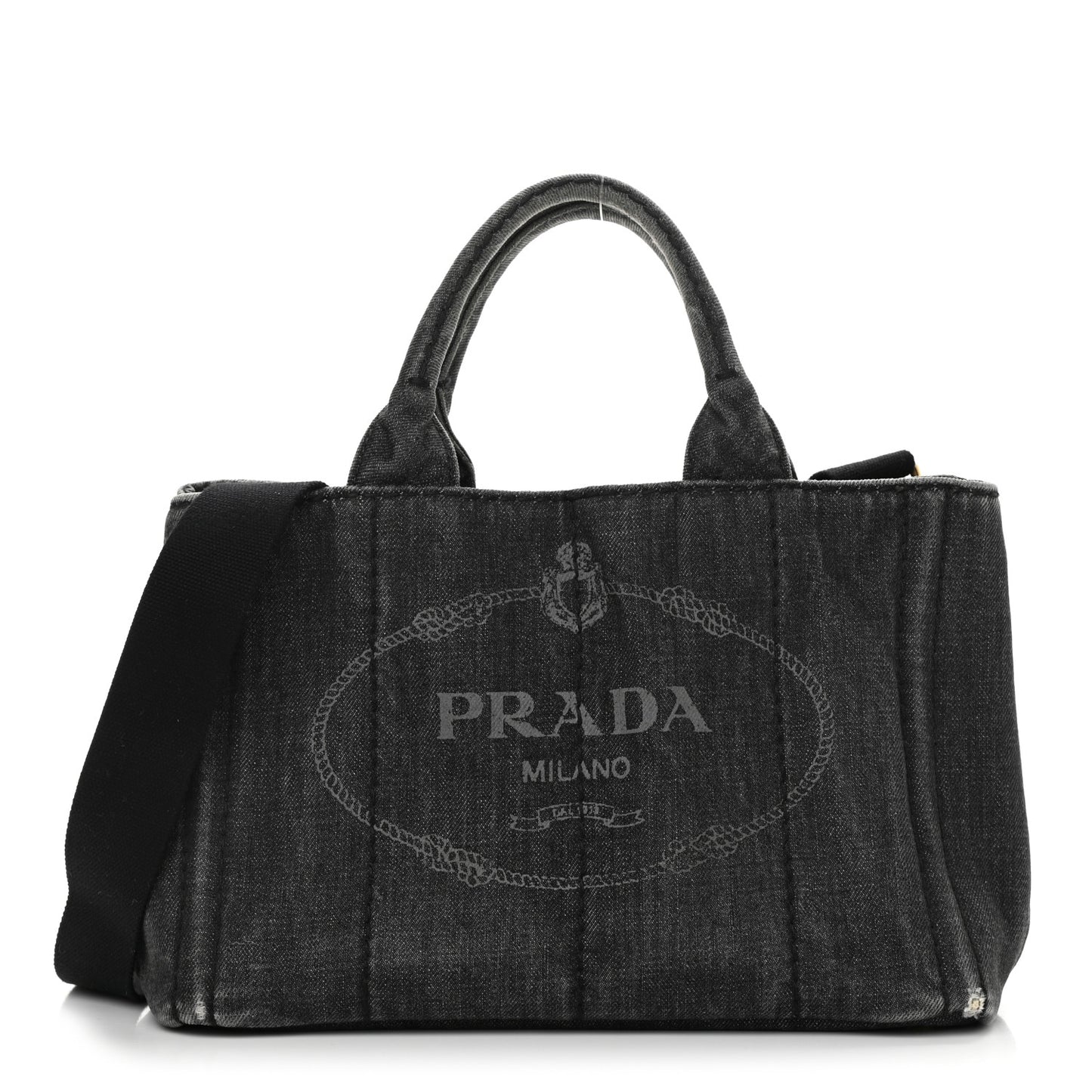 Denim Logo Tote Black