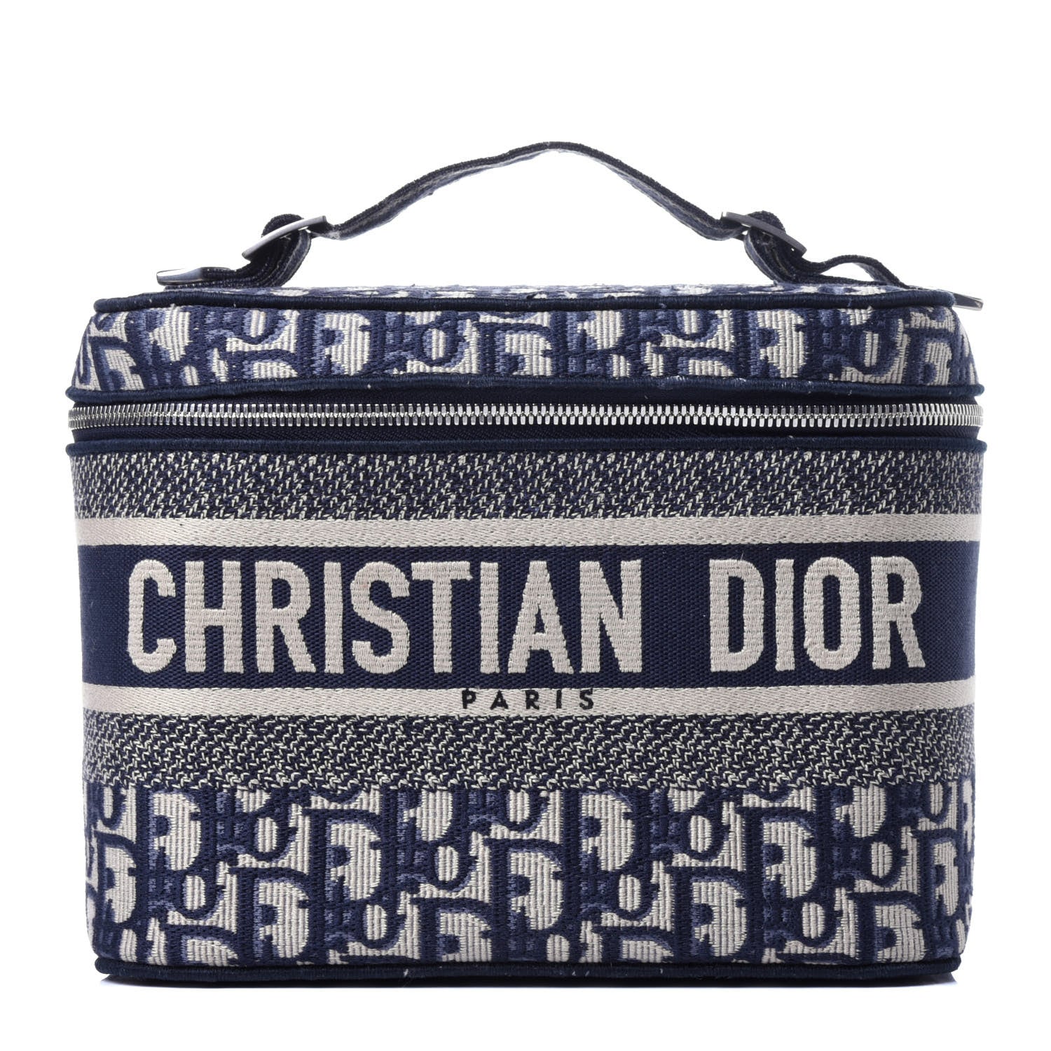 Christian Dior Oblique Diortravel Vanity Case Blue 1 of 12