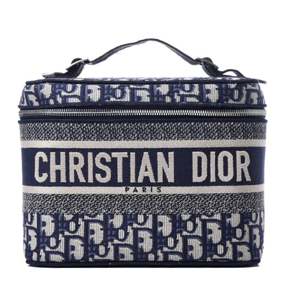 Christian Dior Oblique Diortravel Vanity Case Blue 1 of 12