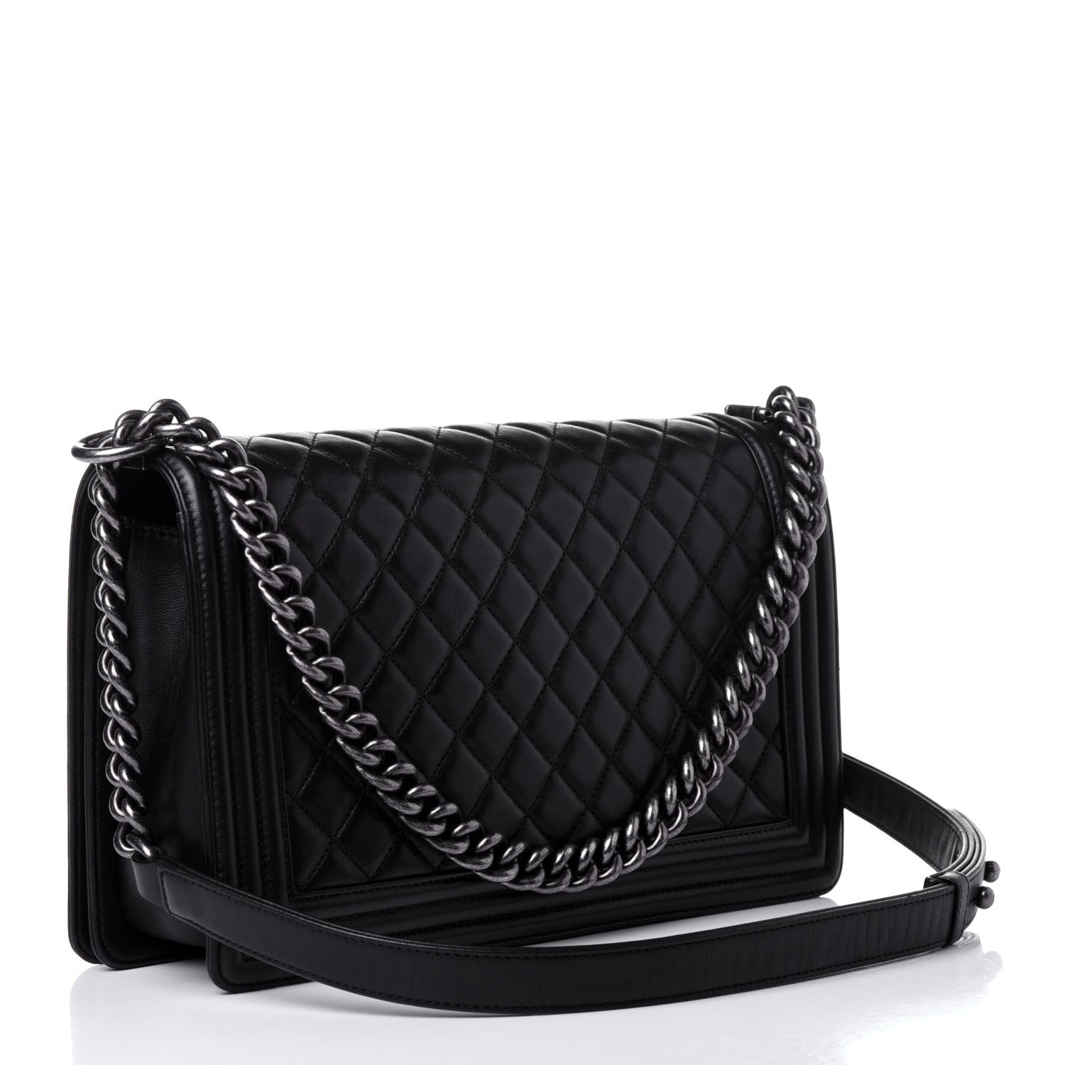 Chanel Lambskin Quilted New Medium Boy Flap Black 3 of 12