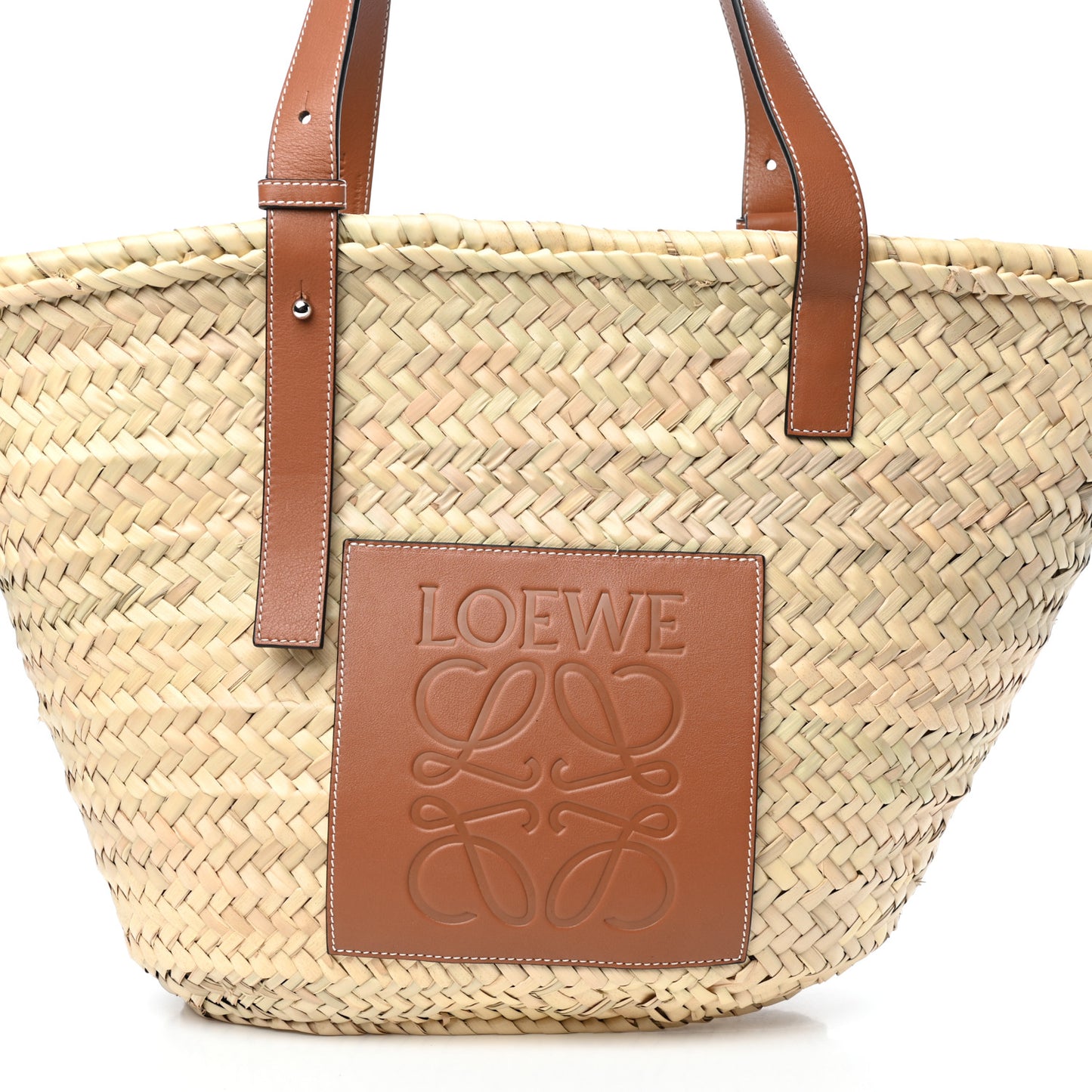 Raffia Basket Tote Bag Natural Tan