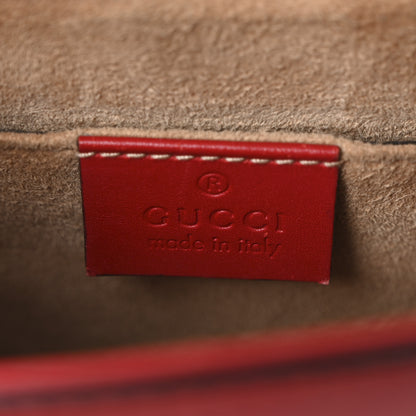 Gucci Calfskin Mini Sylvie Chain Shoulder Bag Hibiscus Red 6 of 10
