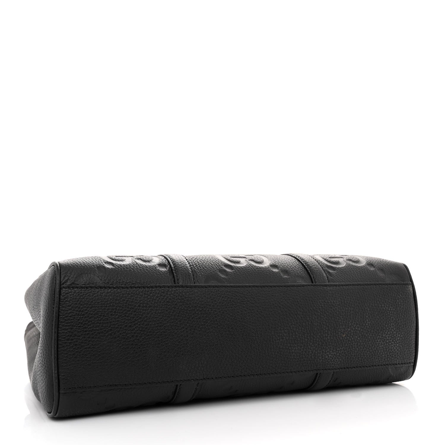 Gucci Piuma Calfskin Jumbo GG Embossed Medium Tote Bag Black 3 of 11