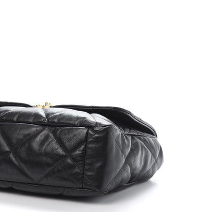 Chanel Goatskin Quilted Maxi 19 Flap Black 9 of 11