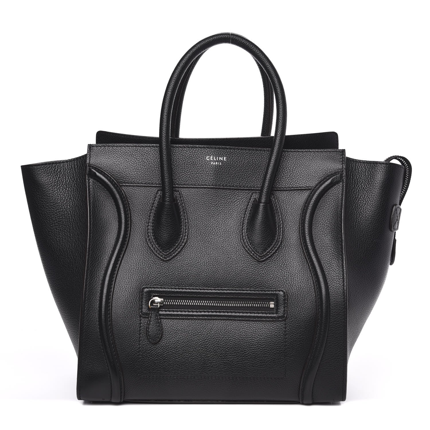 Celine Drummed Calfskin Mini Luggage Black 1 of 12