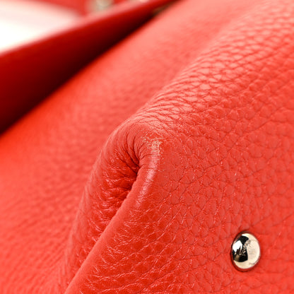 Salvatore Ferragamo Grained Calfskin Sofia Satchel Red 10 of 21