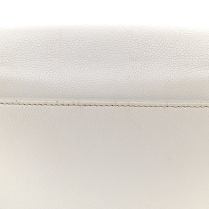 Chanel Caviar Quilted Flap Shoulder Bag White 12 of 14