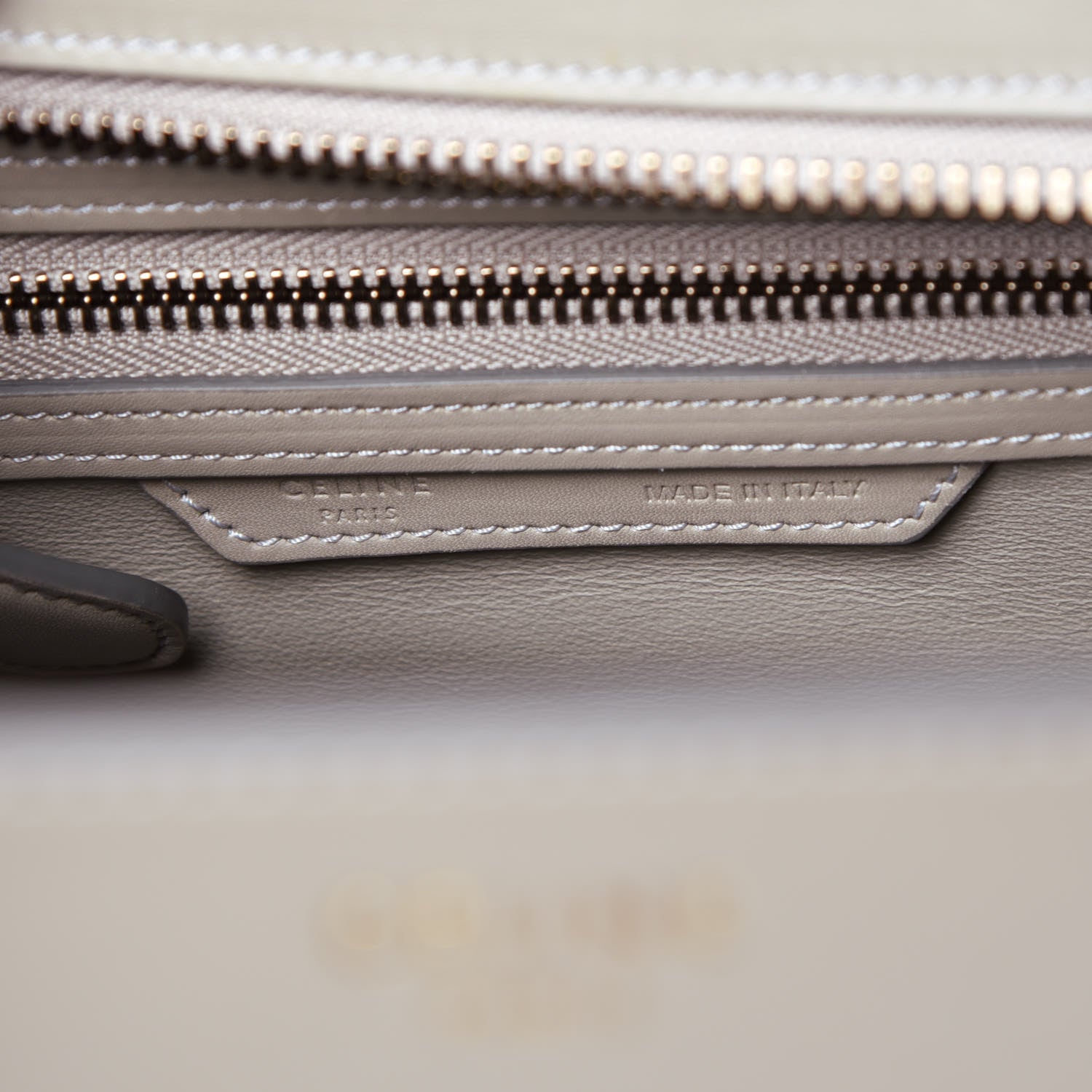 Celine Smooth Calfskin Interstice Micro Luggage Quartz 7 of 12
