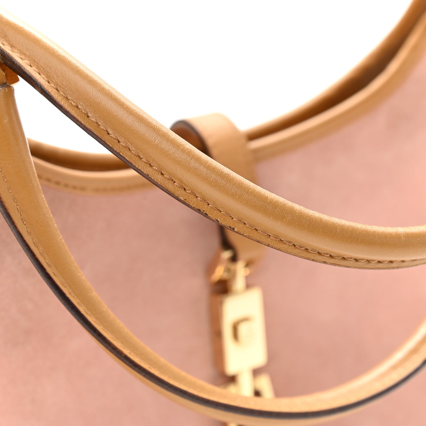 Suede Bardot Shoulder Bag Pink