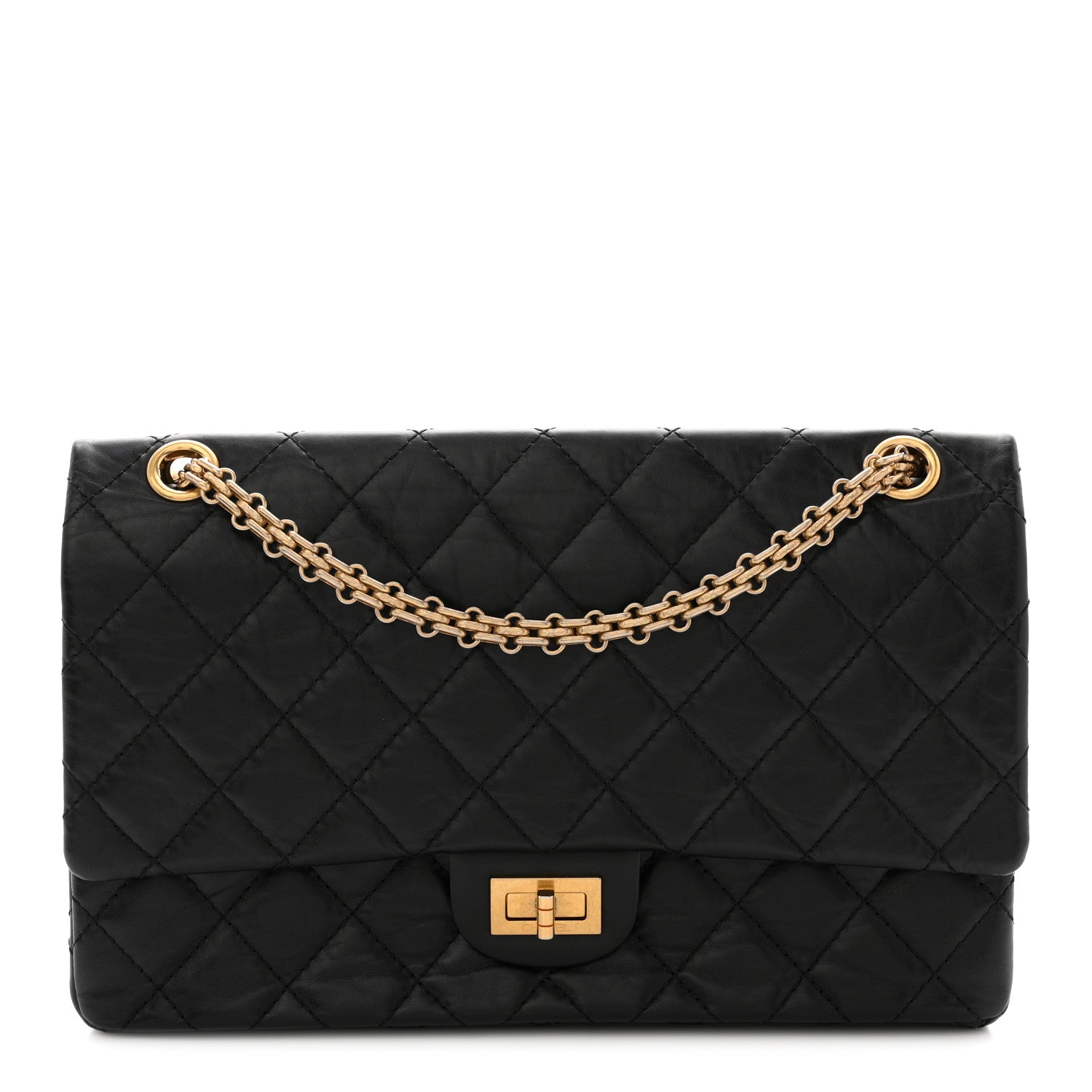 Chanel Aged Calfskin Quilted 2.55 Reissue 226 Flap Black 1 of 11