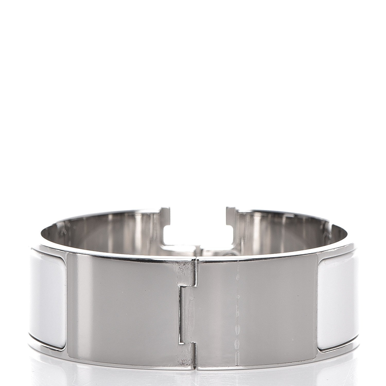 Hermes Enamel Wide Clic Clac H Bracelet PM White 3 of 6