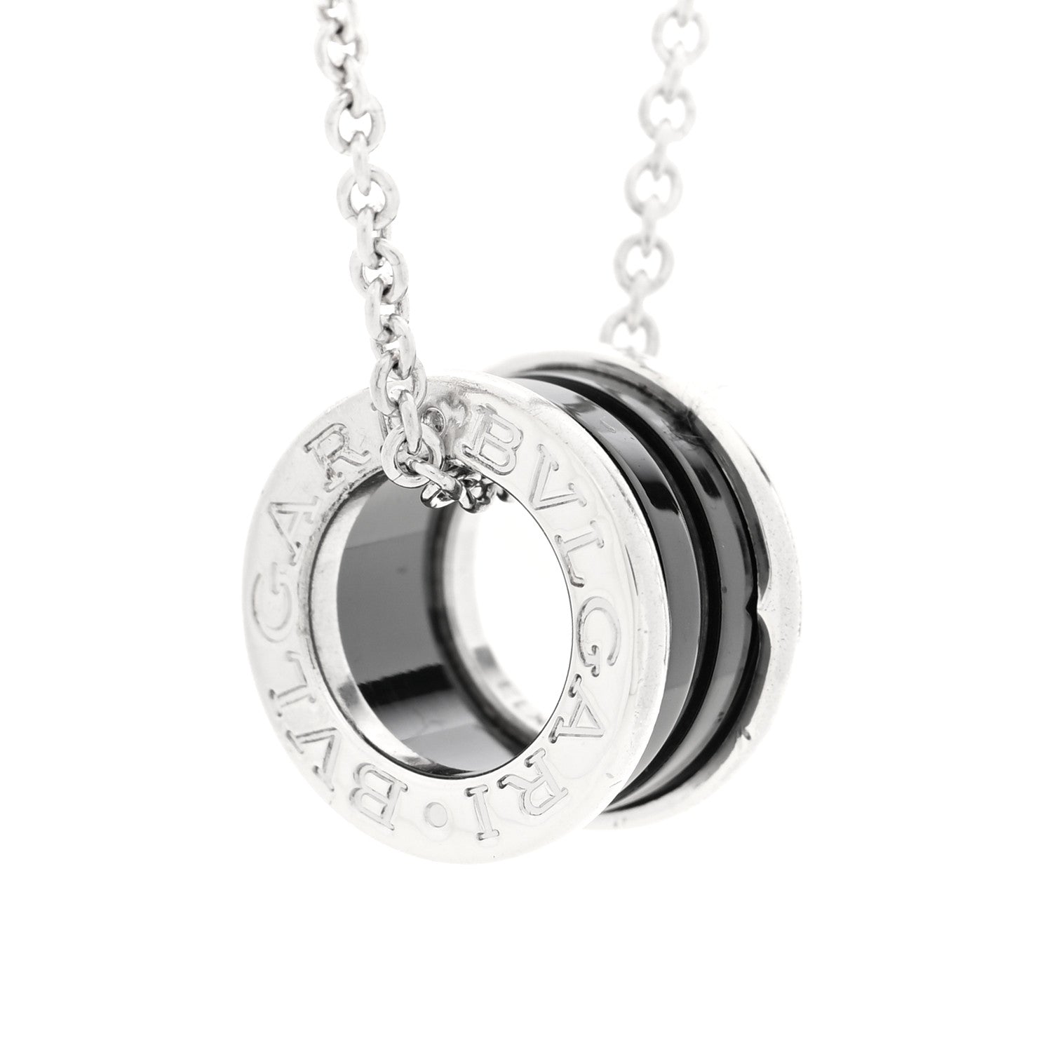 Bulgari Sterling Silver Ceramic Save The Children Pendant Necklace 4 of 5