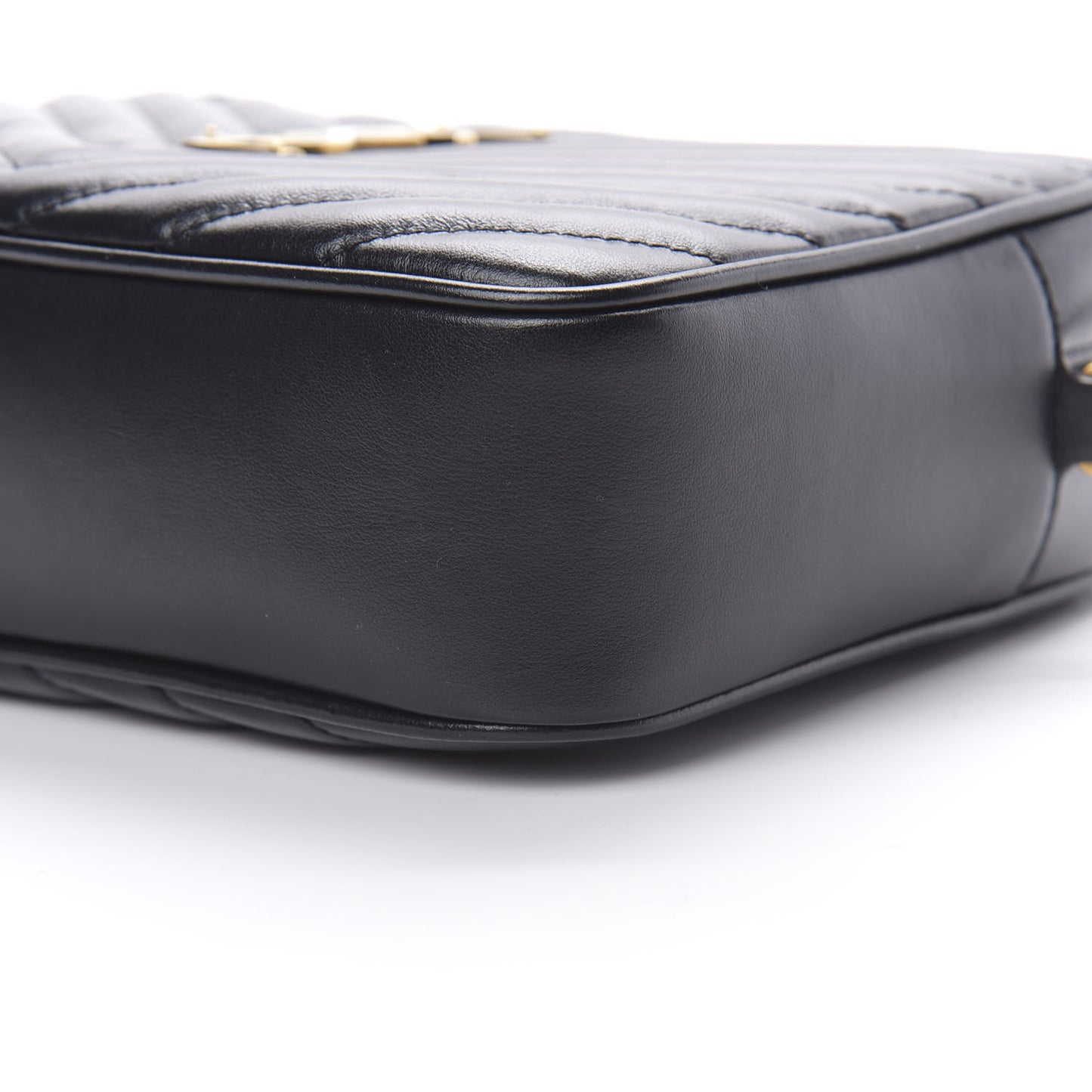 Calfskin Matelasse Monogram Lou Camera Bag Black