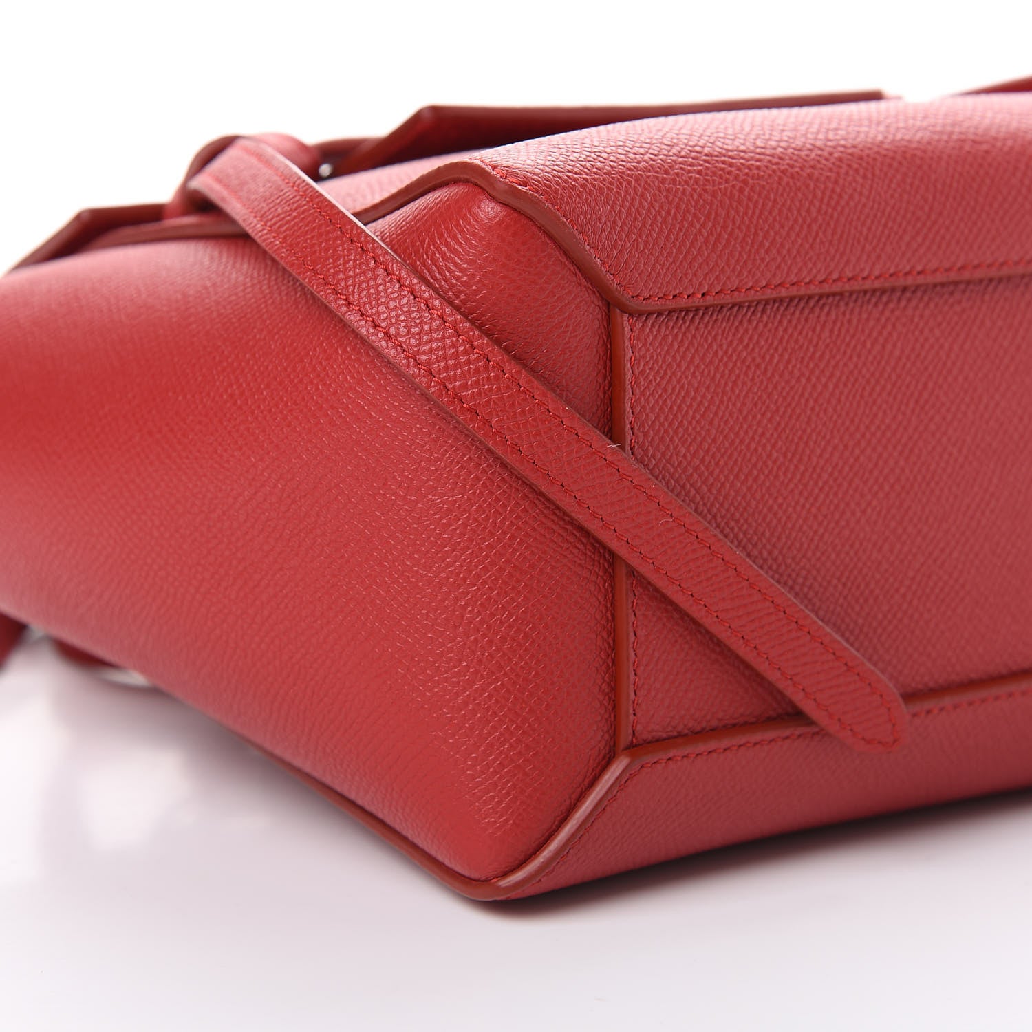 Celine Grained Calfskin Nano Belt Bag Coquelicot 8 of 9