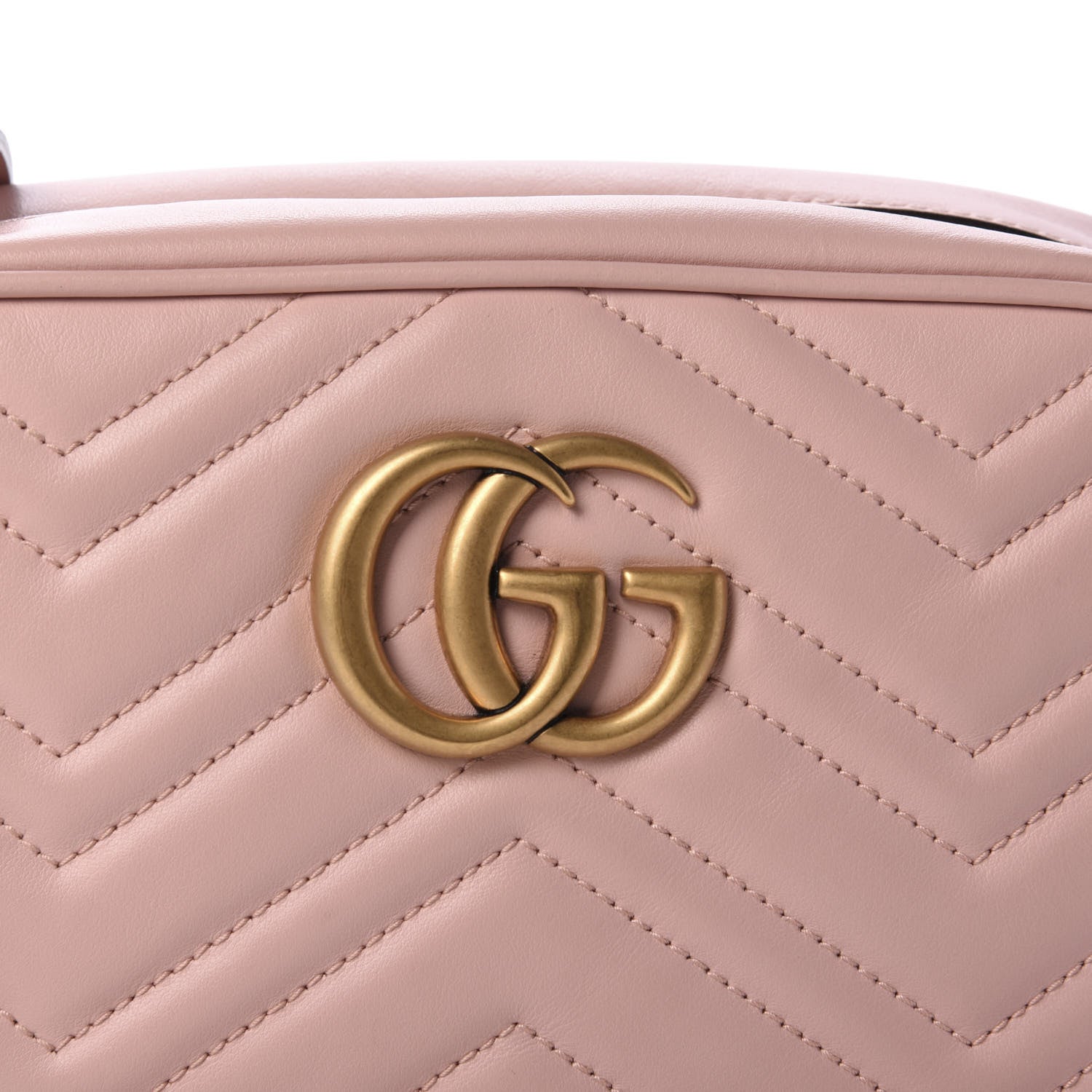 Gucci Calfskin Matelasse Small GG Marmont Chain Shoulder Bag Perfect Pink 9 of 9
