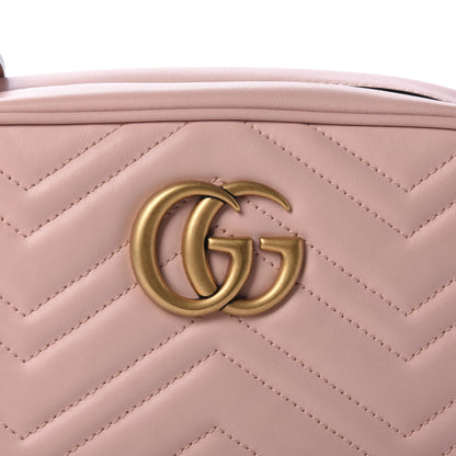 Gucci Calfskin Matelasse Small GG Marmont Chain Shoulder Bag Perfect Pink 9 of 9