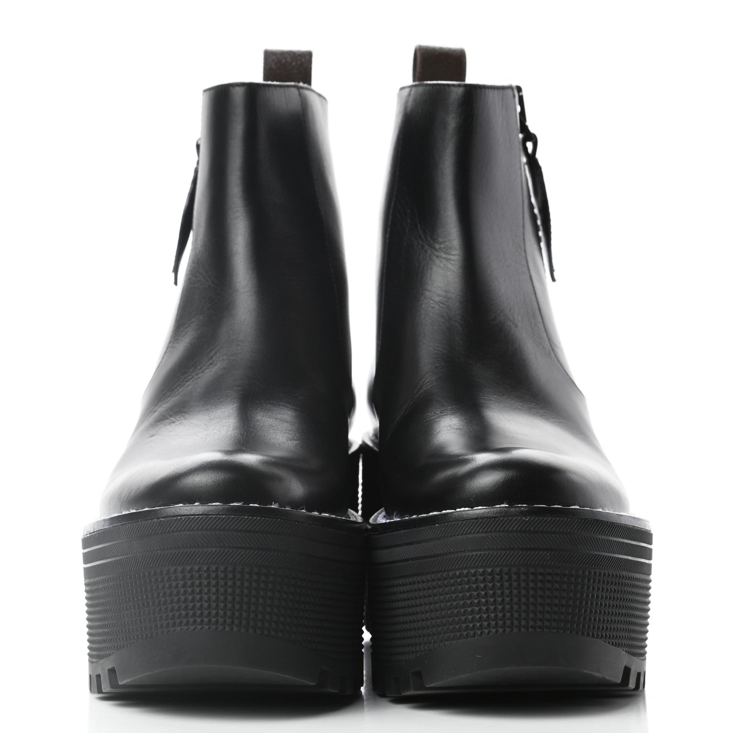 Louis Vuitton Calfskin Monogram Power Squad Flat Ankle Boots 36 Black 2 of 8