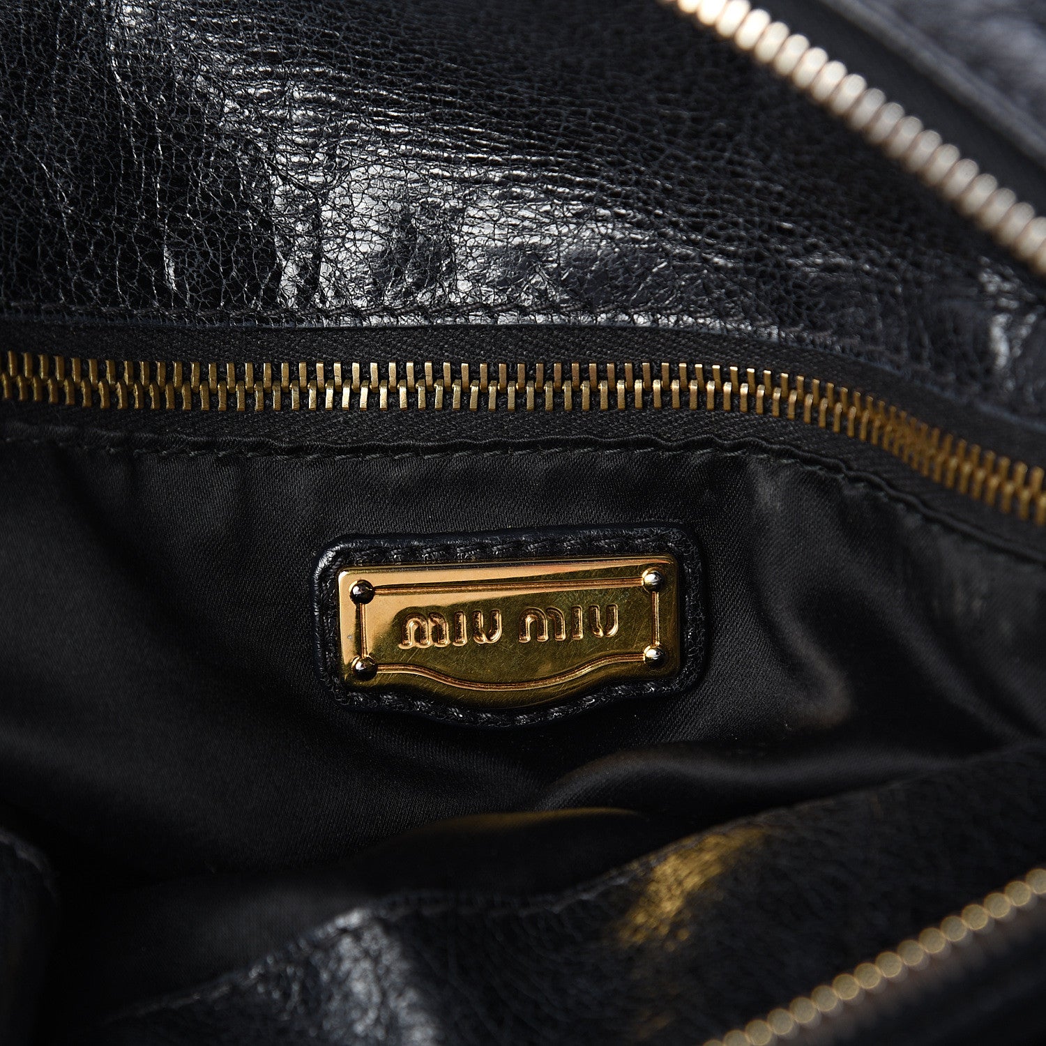 Miu Miu Vitello Lux Bow Tote Black 5 of 8