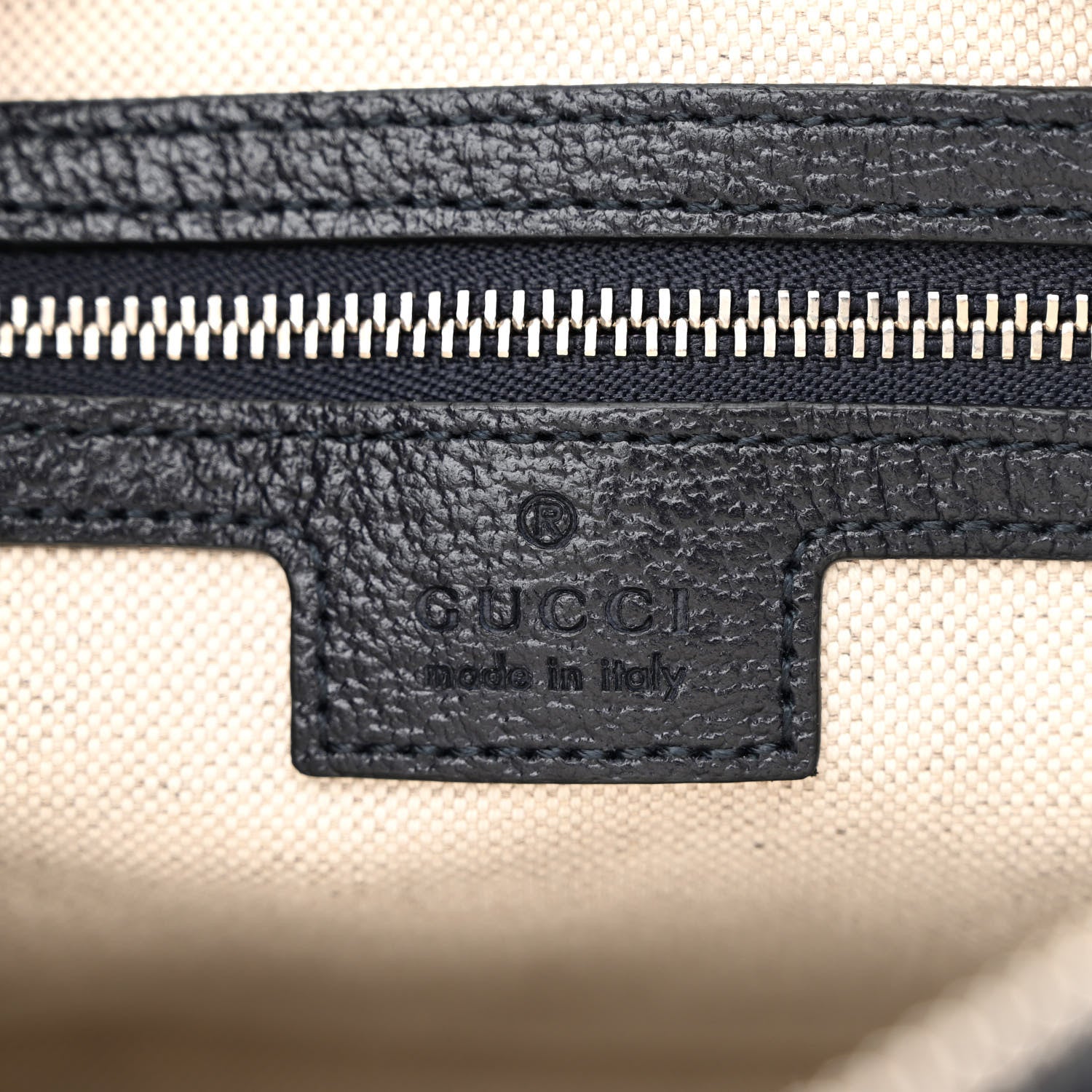 Gucci GG Supreme Monogram Textured Dollar Calfskin Small Horsebit 1955 Shoulder Bag Beige Blue 6 of 13