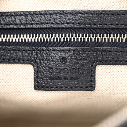 Gucci GG Supreme Monogram Textured Dollar Calfskin Small Horsebit 1955 Shoulder Bag Beige Blue 6 of 13
