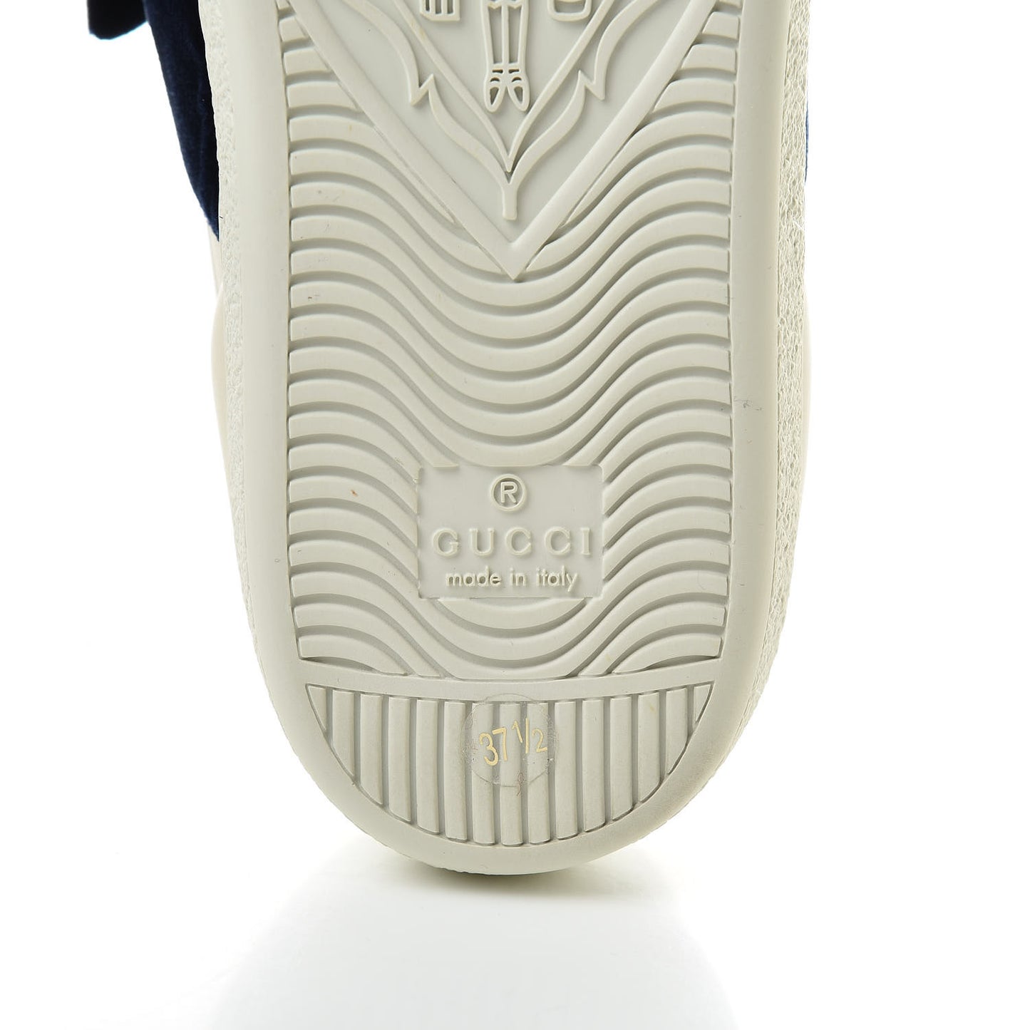 Calfskin Womens Velvet Bow Ace Sneakers 37.5 White