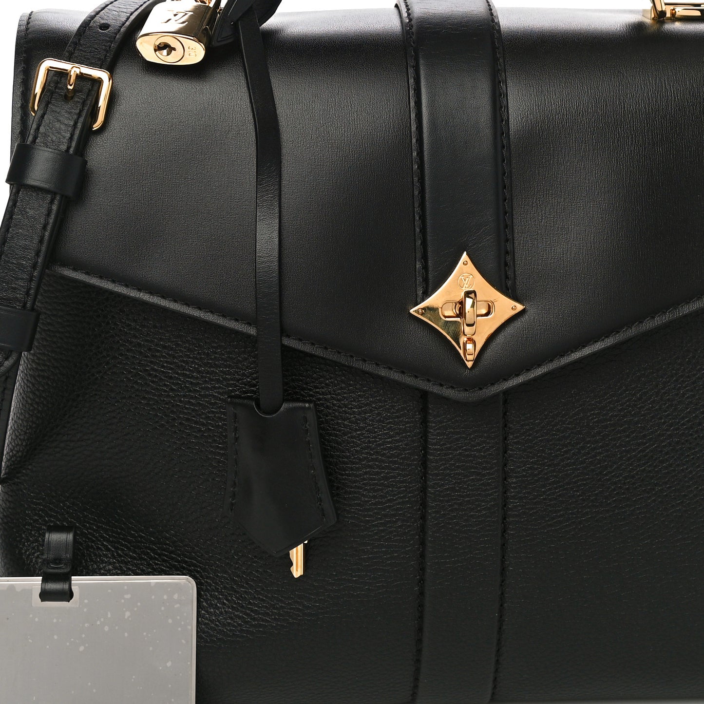 Grained Smooth Calfskin Rose Des Vents MM Black