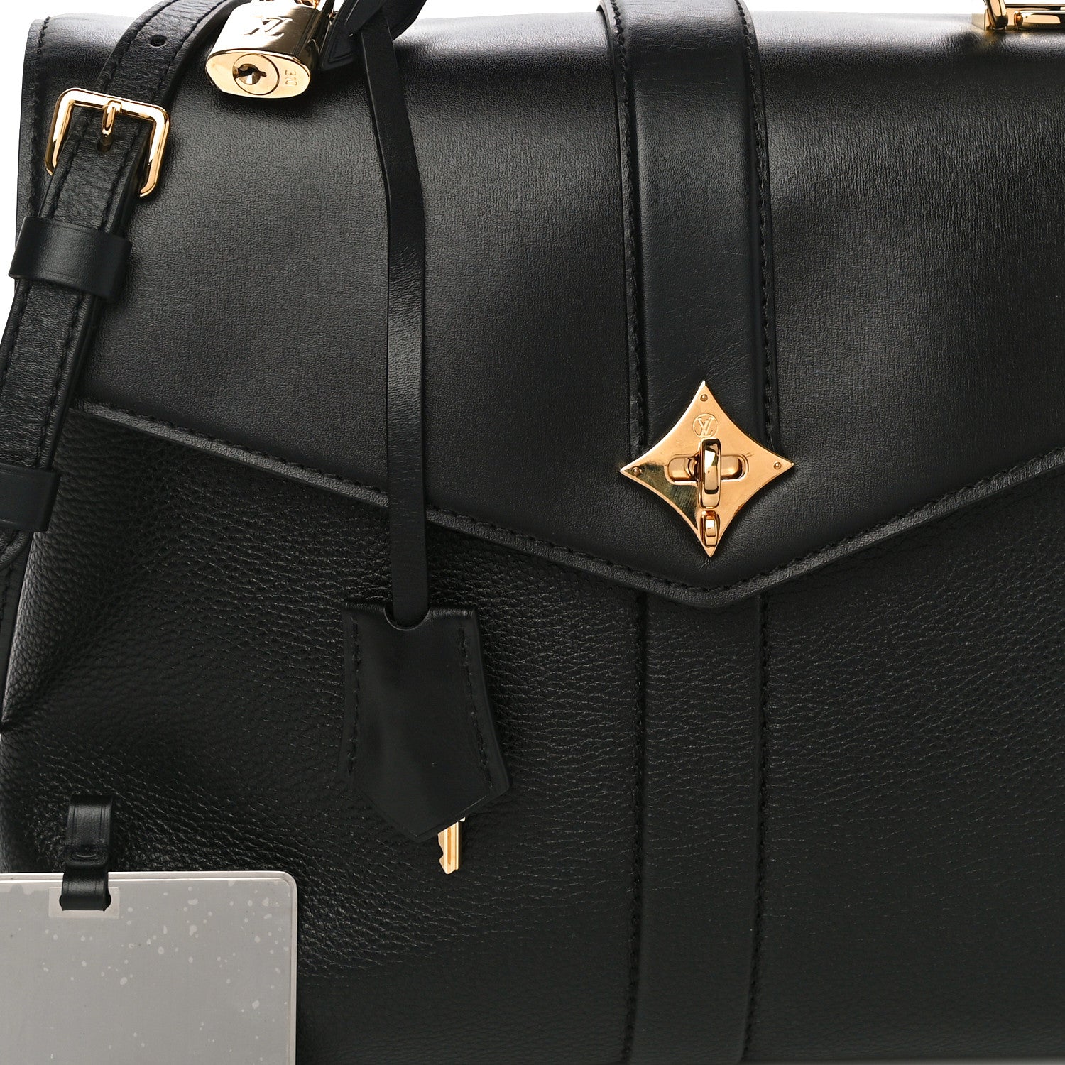 Louis Vuitton Grained Smooth Calfskin Rose Des Vents MM Black 8 of 10