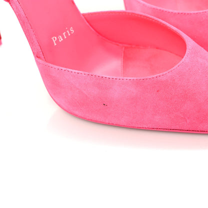 Christian Louboutin Veau Velours O Kate Slingback 100 Pumps 38.5 Poupidou 8 of 9