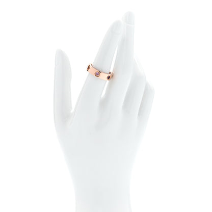 Cartier 18K Pink Gold Sapphire Garnet Amethyst 5.5mm LOVE Ring 53 6.5 2 of 5