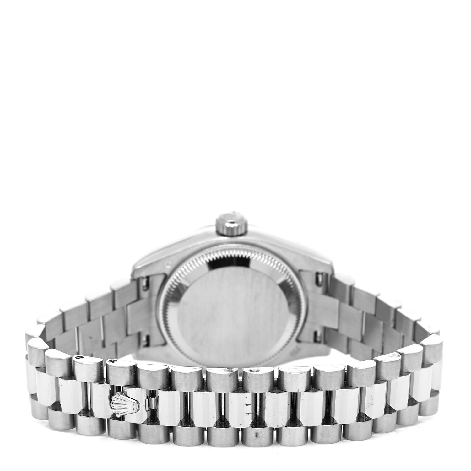 Rolex 18K White Gold Diamond 26mm Oyster Perpetual Datejust President Watch White Roman 179369 3 of 4