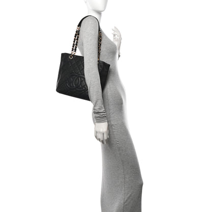 Chanel Caviar Quilted Petit Shopping Tote PST Black 2 of 17