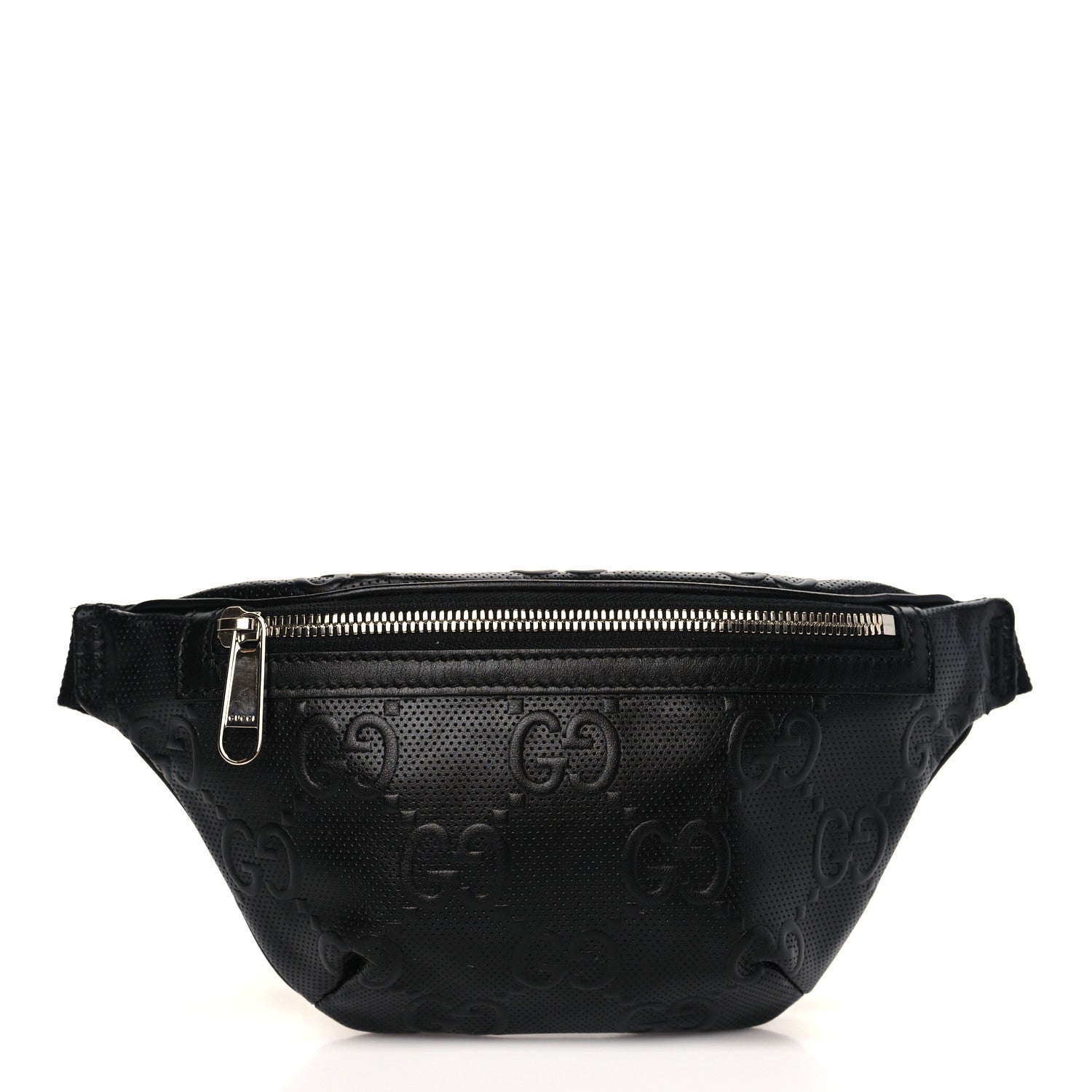 Gucci Calfskin GG Tennis Embossed Belt Bag Black 1 of 8