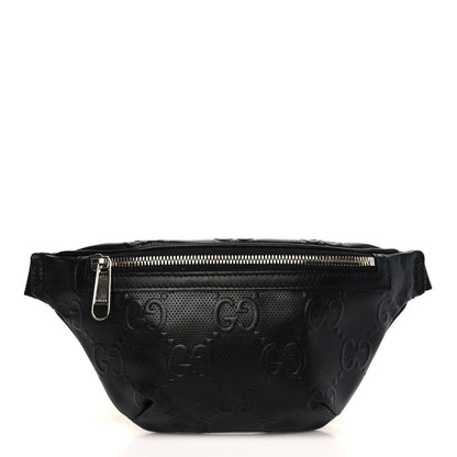 Gucci Calfskin GG Tennis Embossed Belt Bag Black 1 of 8