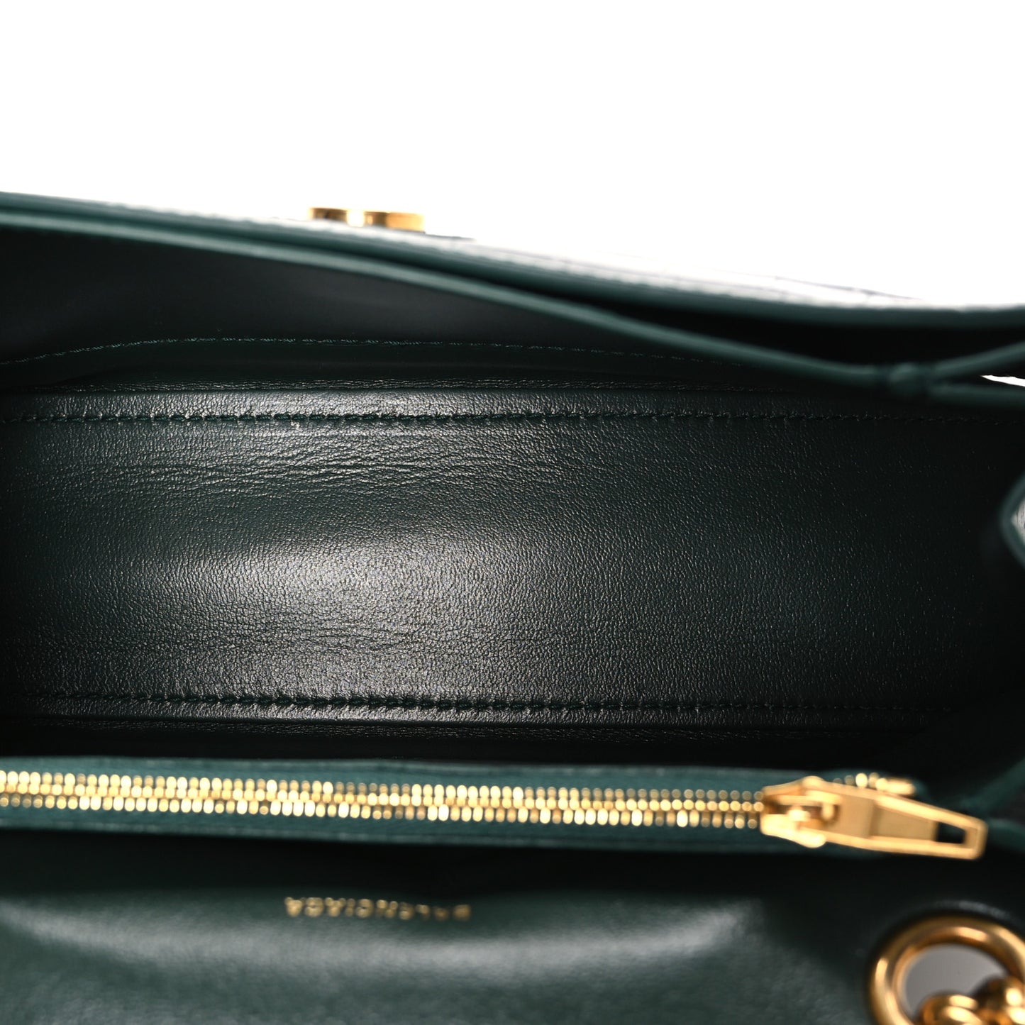 Extra Supple Calfskin Crocodile Embossed Small Crush Chain Bag Forest Green