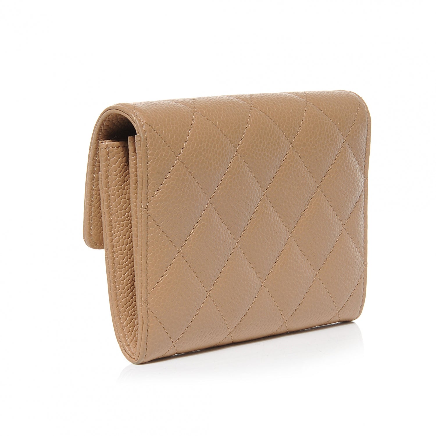 Chanel Caviar Small Compact Wallet Beige 3 of 8