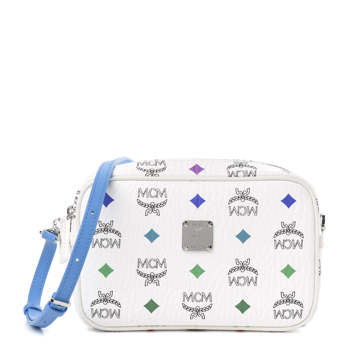 MCM Skyoptic Visetos Spectrum Diamond Camera Bag White 1 of 9